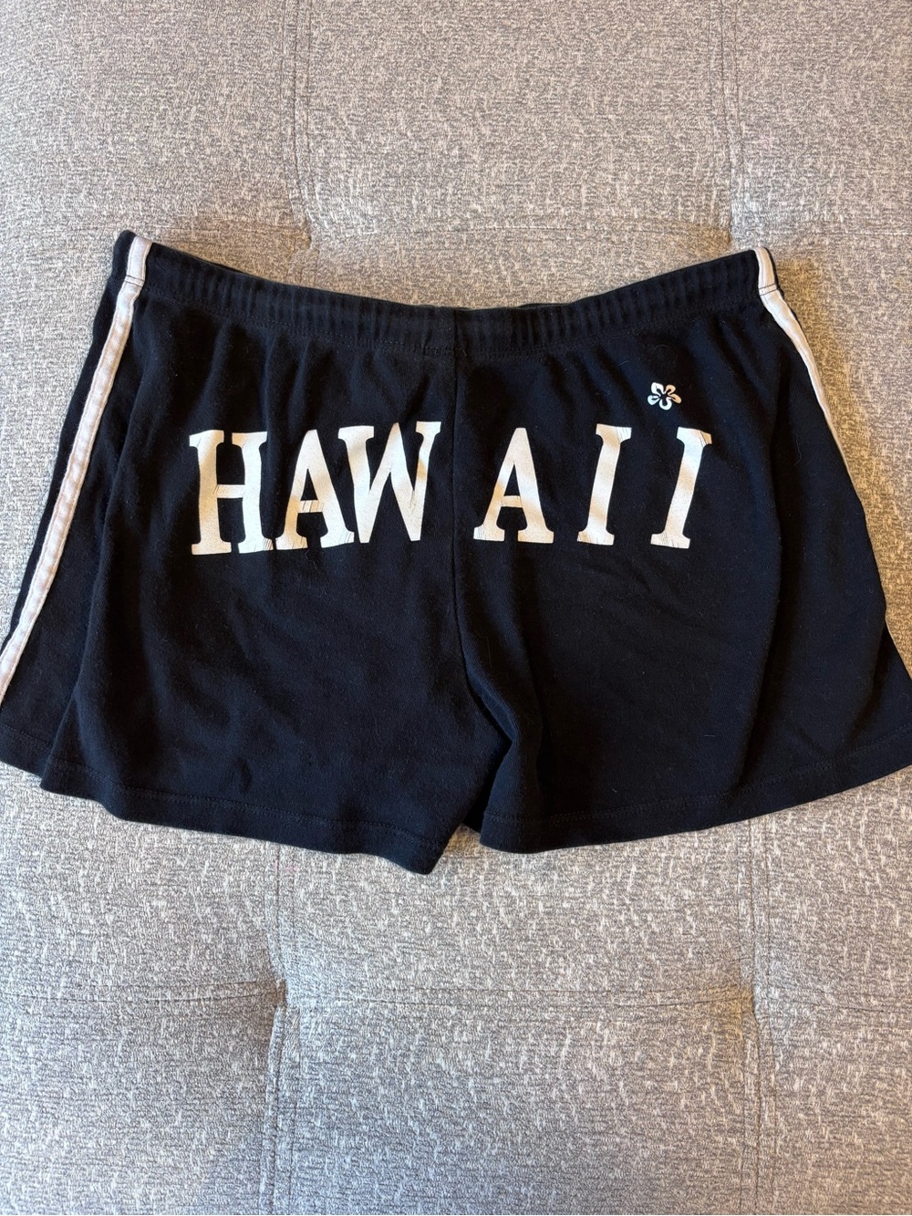 Vtg Y2K KAVIO Hawaii Butt Text Shorts Black Size L